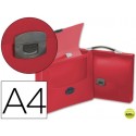 CARPETA BEAUTONE PORTADOCUMENTOS BROCHE 34620 POLIPROPILENO DIN A4 ROJA TRANSPARENTE CON ASA