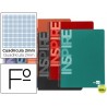 BLOC ESPIRAL LIDERPAPEL FOLIO INSPIRE TAPA EXTRADURA 80H 60G MILIMETRADO 2MM CON MARGEN. COLORES SUR