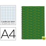 BLOC ESPIRAL LIDERPAPEL A4 MICRO MULTILIDER TAPA FORRADA 140H 70G CUADRO 5MM 5 BANDAS 4 TALADROS. VE