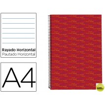BLOC ESPIRAL LIDERPAPEL A4 MICRO MULTILIDER TAPA FORRADA 140H 70G HORIZONTAL 5 BANDAS 4 TALADROS. RO