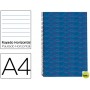BLOC ESPIRAL LIDERPAPEL A4 MICRO MULTILIDER TAPA FORRADA 140H 70G HORIZONTAL 5 BANDAS 4 TALADROS. AZ
