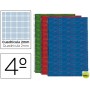 BLOC ESPIRAL LIDERPAPEL CUARTO MULTILIDER TAPA FORRADA 80H 70G MILIMETRADO 2MM CON MARGEN. COLORES S
