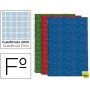 BLOC ESPIRAL LIDERPAPEL FOLIO MULTILIDER TAPA FORRADA 80H 70G MILIMETRADO 2MM CON MARGEN. COLORES SU