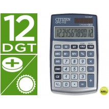 CALCULADORA CITIZEN BOLSILLO CPC-112 12 DIGITOS PLATA 120X72X9 MM
