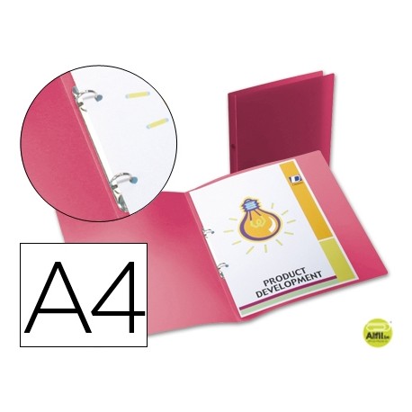 CARPETA BEAUTONE 2 ANILLAS REDONDAS MINI 15 MM 49070 POLIPROPILENO DIN A4 ROJA