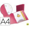 CARPETA BEAUTONE 2 ANILLAS REDONDAS MINI 15 MM 49070 POLIPROPILENO DIN A4 ROJA