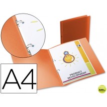 CARPETA BEAUTONE 2 ANILLAS REDONDAS MINI 15 MM 49071 POLIPROPILENO DIN A4 NARANJA