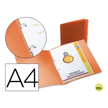 CARPETA BEAUTONE 2 ANILLAS REDONDAS MINI 15 MM 49071 POLIPROPILENO DIN A4 NARANJA