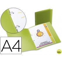 CARPETA BEAUTONE 2 ANILLAS REDONDAS MINI 15 MM 49073 POLIPROPILENO DIN A4 VERDE