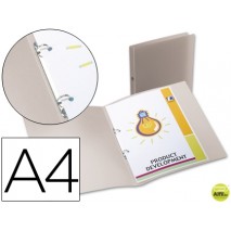 CARPETA BEAUTONE 2 ANILLAS REDONDAS MINI 15 MM 49074 POLIPROPILENO DIN A4 TRANSPARENTE