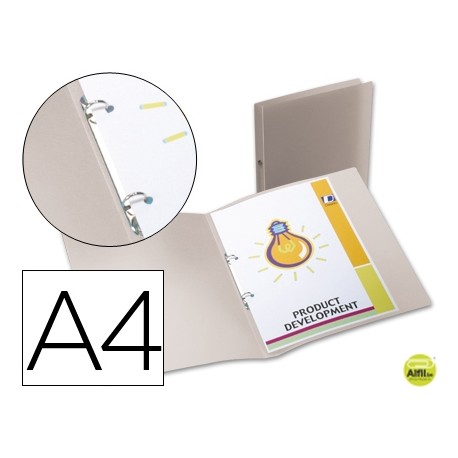 CARPETA BEAUTONE 2 ANILLAS REDONDAS MINI 15 MM 49074 POLIPROPILENO DIN A4 TRANSPARENTE