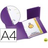 CARPETA BEAUTONE 2 ANILLAS REDONDAS MINI 15 MM 49076 POLIPROPILENO DIN A4 VIOLETA