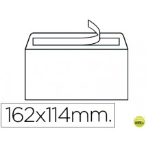 SOBRE LIDERPAPEL N.19 BLANCO C6 114X162 MM TIRA DE SILICONA