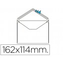 SOBRE LIDERPAPEL N.21 BLANCO C6 114X162 MM ENGOMADO SOLAPA DE PICO