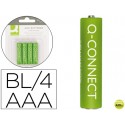 PILA Q-CONNECT ALCALINA AAA -BLISTER CON 4 PILAS