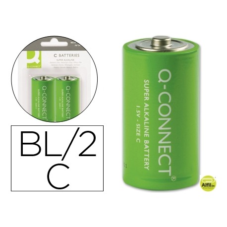 PILA Q-CONNECT ALCALINA C -BLISTER CON 2 PILAS