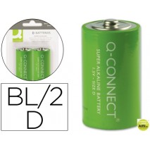 PILA Q-CONNECT ALCALINA D -BLISTER CON 2 PILAS