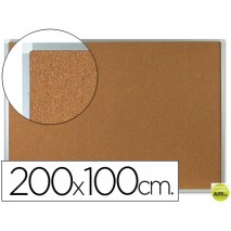 PIZARRA CORCHO Q-CONNECT MARCO DE ALUMINIO 200X100 CM EXTRA CORCHO 5 MM