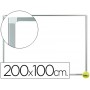 PIZARRA BLANCA Q-CONNECT LACADA MAGNETICA MARCO DE ALUMINIO 200X100 CM