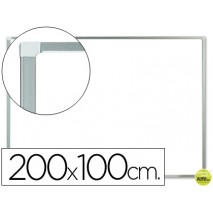 PIZARRA BLANCA Q-CONNECT LAMINADA MARCO DE ALUMINIO 200X100 CM