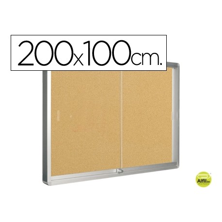 VITRINA DE ANUNCIOS Q-CONNECT MARCO DE ALUMINIO 200X100 CM