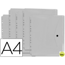 CARPETA BEAUTONE DOSSIER BROCHE 36664 POLIPROPILENO DIN A4 PACK DE 5 INCOLORAS TRANSPARENTES MULTITA