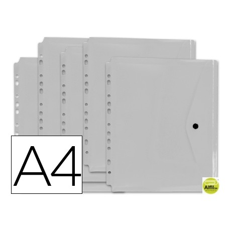 CARPETA BEAUTONE DOSSIER BROCHE 36664 POLIPROPILENO DIN A4 PACK DE 5 INCOLORAS TRANSPARENTES MULTITA