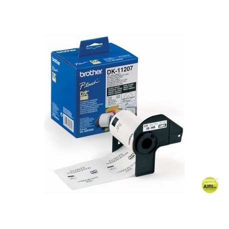 ETIQUETA ADHESIVA BROTHER DK11207 -TAMAÑO 58X58 MM PARA IMPRESOTAS DE ETIQUETAS QL -100 ETIQUETAS-