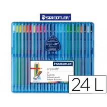 LAPICES DE COLORES STAEDTLER ERGOSOFT ESTUCHE 24 COLORES