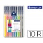 ROTULADOR STAEDTLER TRIPLUS ESTUCHE 10 COLORES