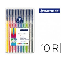 ROTULADOR STAEDTLER TRIPLUS ESTUCHE 10 COLORES