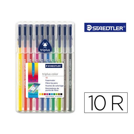 ROTULADOR STAEDTLER TRIPLUS ESTUCHE 10 COLORES