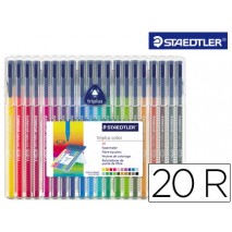ROTULADOR STAEDTLER TRIPLUS ESTUCHE DE 20 COLORES