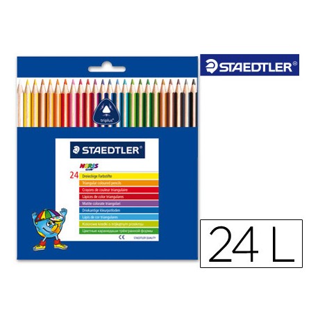 LAPICES DE COLORES STAEDTLER NORIS CLUB CAJA DE 24 COLORES SLIM
