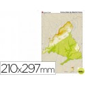 MAPA MUDO COLOR DIN A4 MADRID FISICO