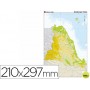 MAPA MUDO COLOR DIN A4 CATALU¾A FISICO