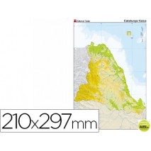 MAPA MUDO COLOR DIN A4 CATALU¾A FISICO
