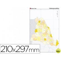 MAPA MUDO COLOR DIN A4 CATALU¾A POLITICO