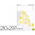 MAPA MUDO COLOR DIN A4 CATALU¾A POLITICO
