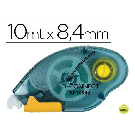 PEGAMENTO Q-CONNECT ROLLER COMPACT NO PERMANENTE -6,5 MM DE ANCHO X 10 MT -UNIDAD