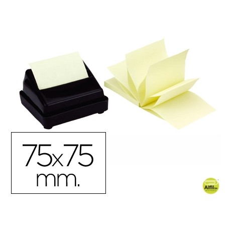 BLOC DE NOTAS ADHESIVAS QUITA Y PON Q-CONNECT 75X75 MM ZIG-ZAG