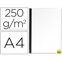 TAPA DE ENCUADERNACION Q-CONNECT CARTON DIN A4 BLANCO SIMIL PIEL