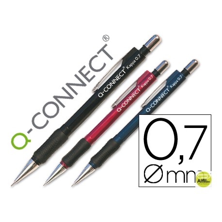 PORTAMINAS Q-CONNECT KAPPA -SUJECION DE CAUCHO 0.7 MM