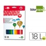 LAPICES DE COLORES LIDERPAPEL C/ DE 18 COLORES