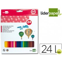 LAPICES DE COLORES LIDERPAPEL C/ DE 24 COLORES