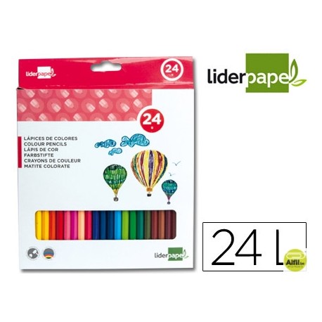 LAPICES DE COLORES LIDERPAPEL C/ DE 24 COLORES