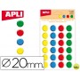 GOMETS APLI REDONDOS 20MM 3D COLORES SURTIDOS BOLSA DE 24 UNIDADES