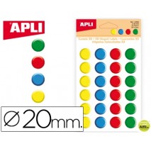 GOMETS APLI REDONDOS 20MM 3D COLORES SURTIDOS BOLSA DE 24 UNIDADES