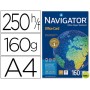 PAPEL FOTOCOPIADORA NAVIGATOR DIN A4 160 GRAMOS PAPEL MULTIUSO INK-JET Y LASER-PAQUETE DE 250 HOJAS