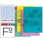 BLOC ESPIRAL LIDERPAPEL FOLIO CLASSIC TAPA POLIPROPILENO 80H 60G MILIMETRADO 2MM CON MARGEN. COLORES